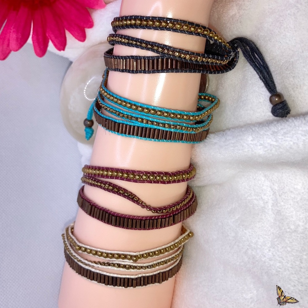 4pcs Unique Handmade Layered String Bracelet Set - Picture 5 of 5